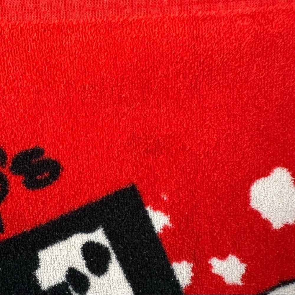 Disney 101 Dalmatians Beach Bath Towel Red Vintage Style Puppy Design - Picture 9 of 15